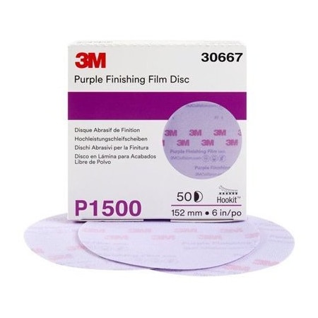 3M PURPLE DISC 6" P1500 HOOKIT 50/BX 3M30667